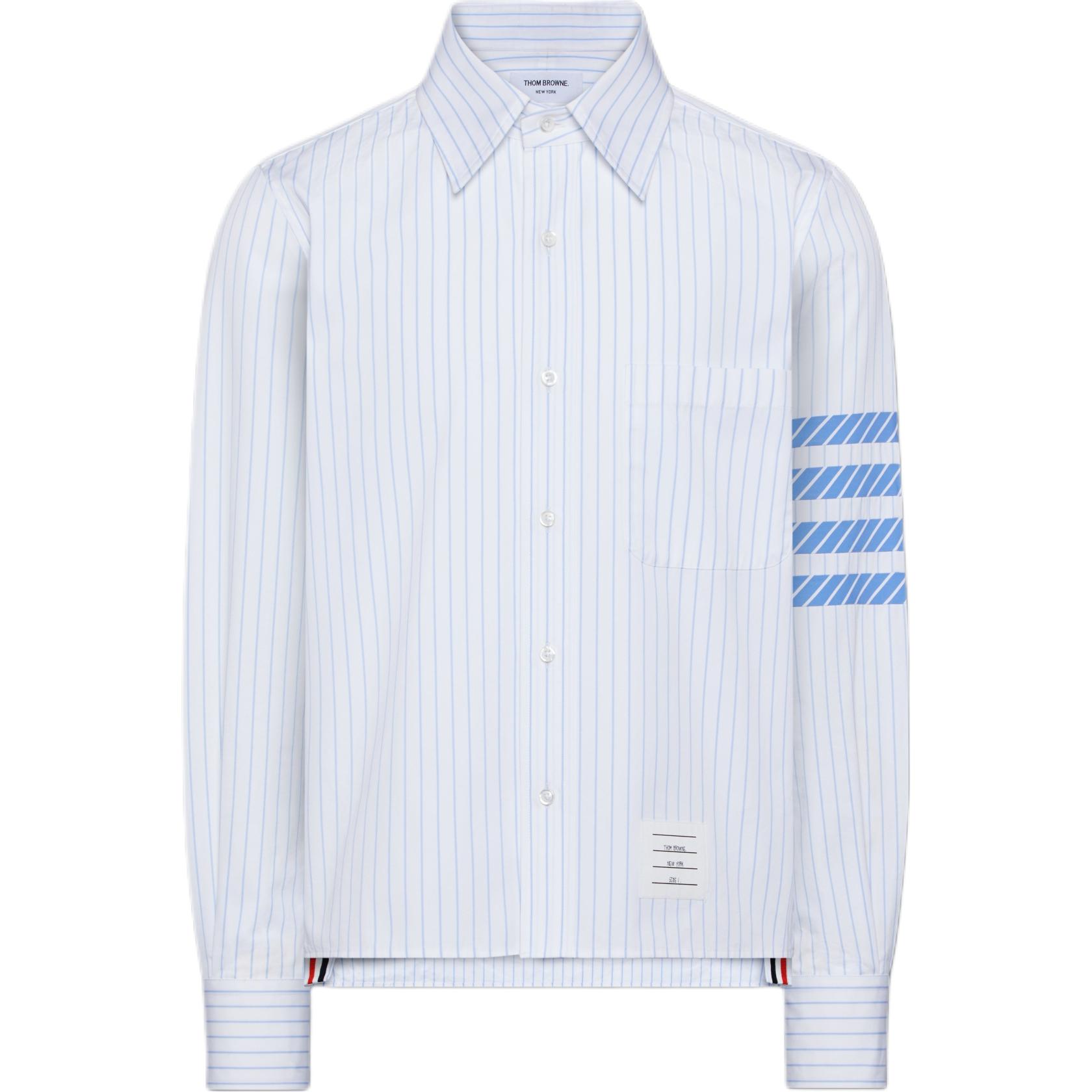 

Полосатая рубашка 4 Bar THOM BROWNE, светло-голубой