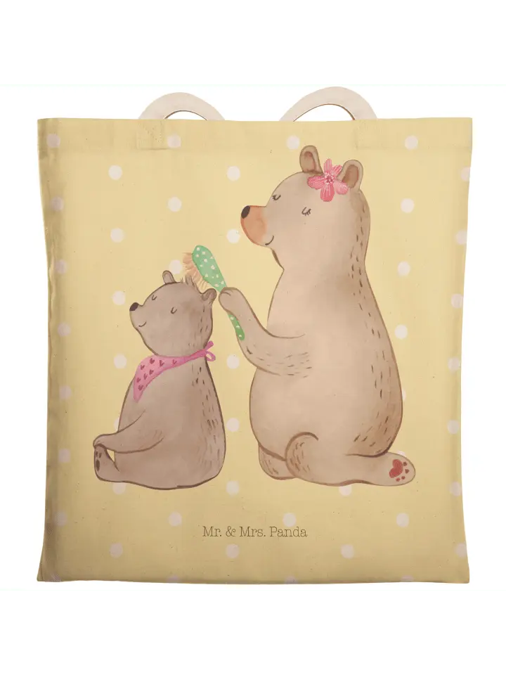 

Шоппер Mr. & Mrs. Panda, желтый пастельный