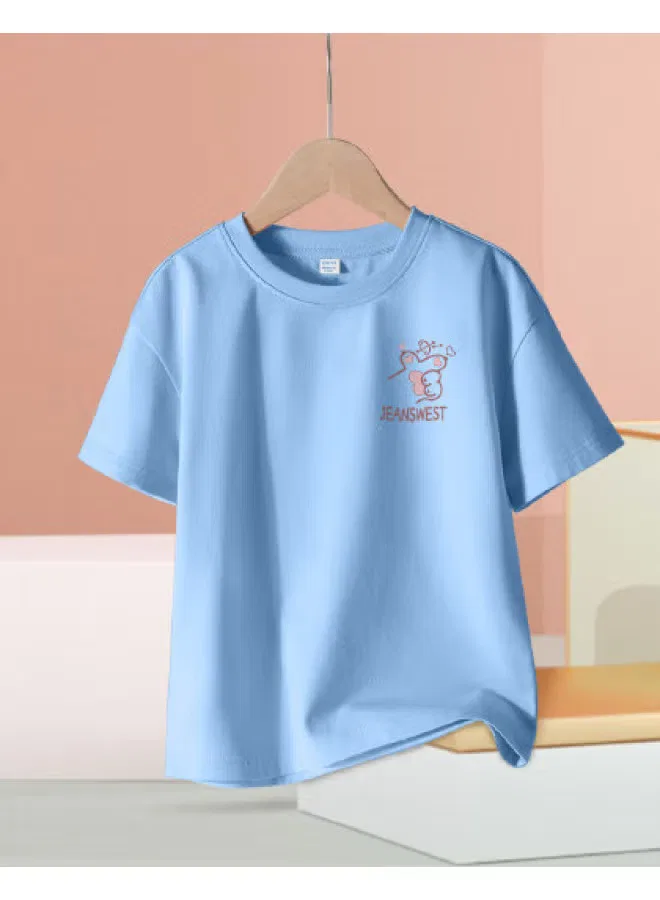 Футболка с коротким рукавом хлопковая Jeanswest, синяя