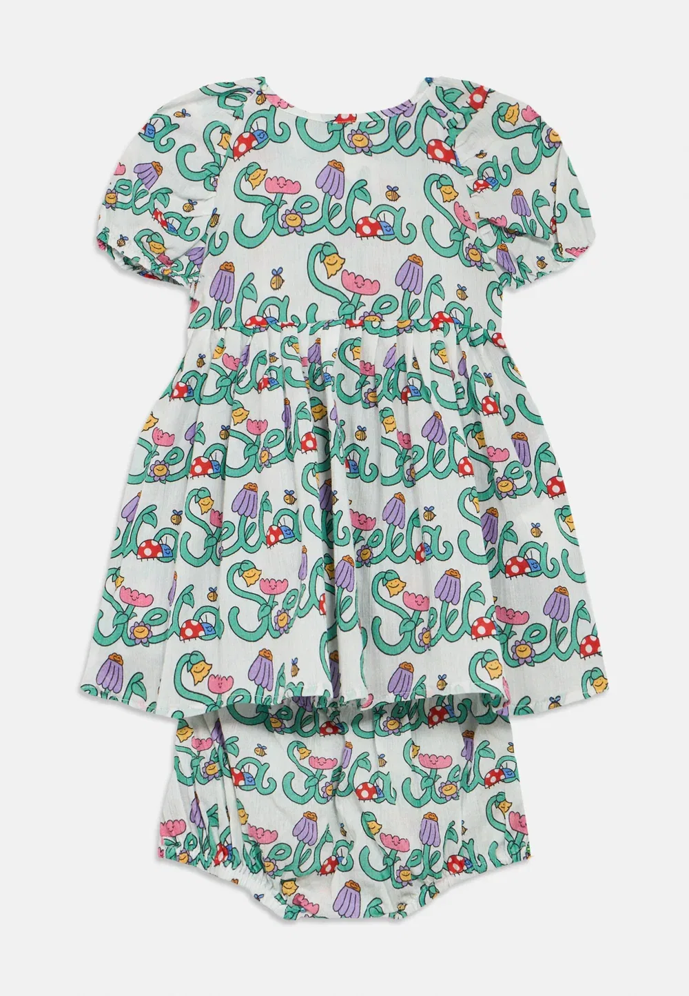 Детский комплект: платье и шорты Stella Mccartney Kids, Ivory/Multi-Coloured — фото 2