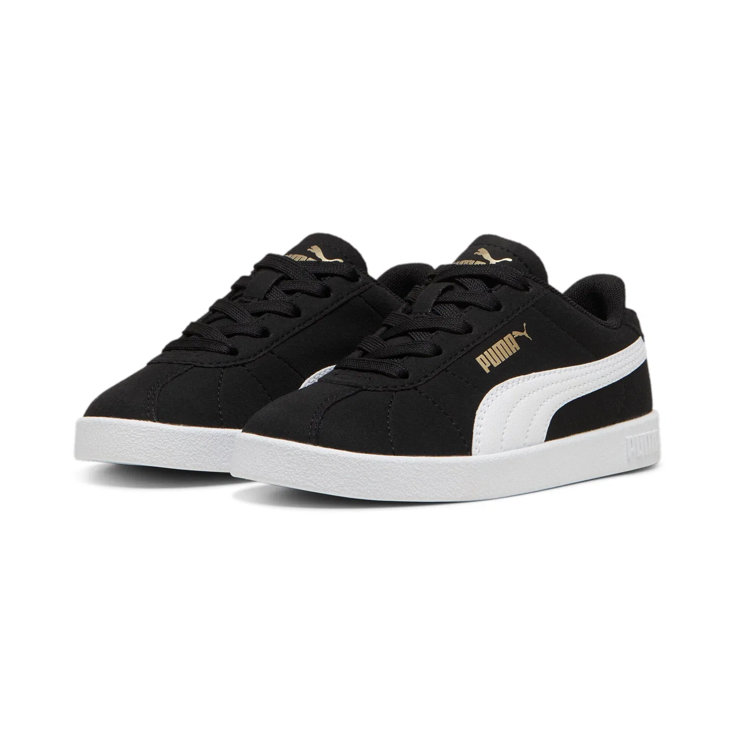 Детские кроссовки в стиле футбол PUMA Club II PUMA, Black/White/Gold