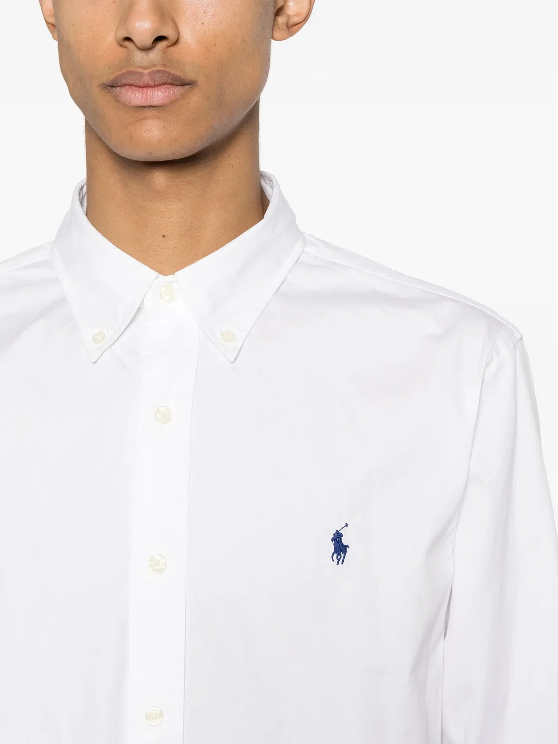 Рубашка из хлопка с логотипом Pony Polo Ralph Lauren, белый — фото 3