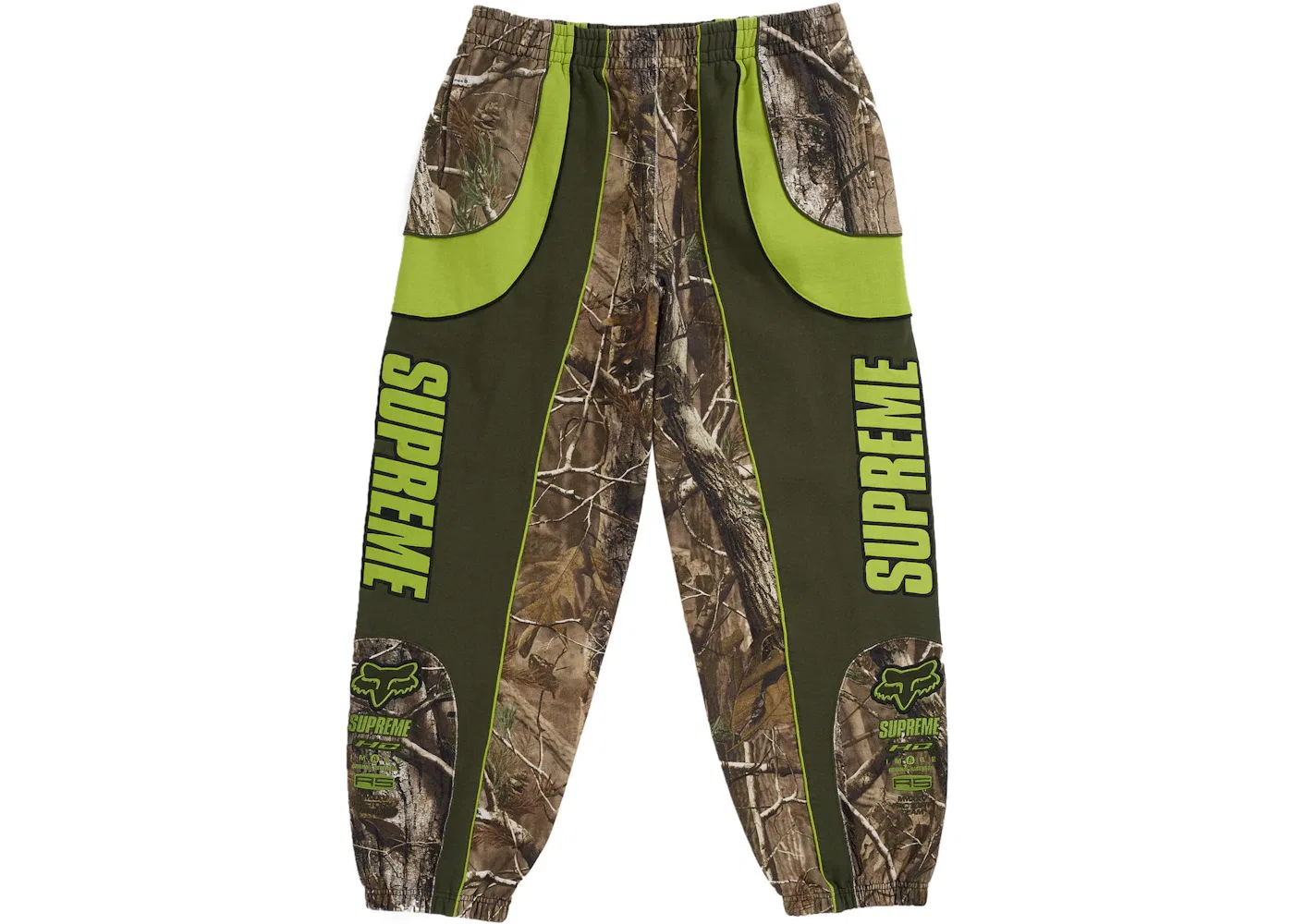Мужские спортивные штаны с камуфляжным принтом Supreme Fox Racing Sweatpant FW25, Realtree Hardwoods Camo