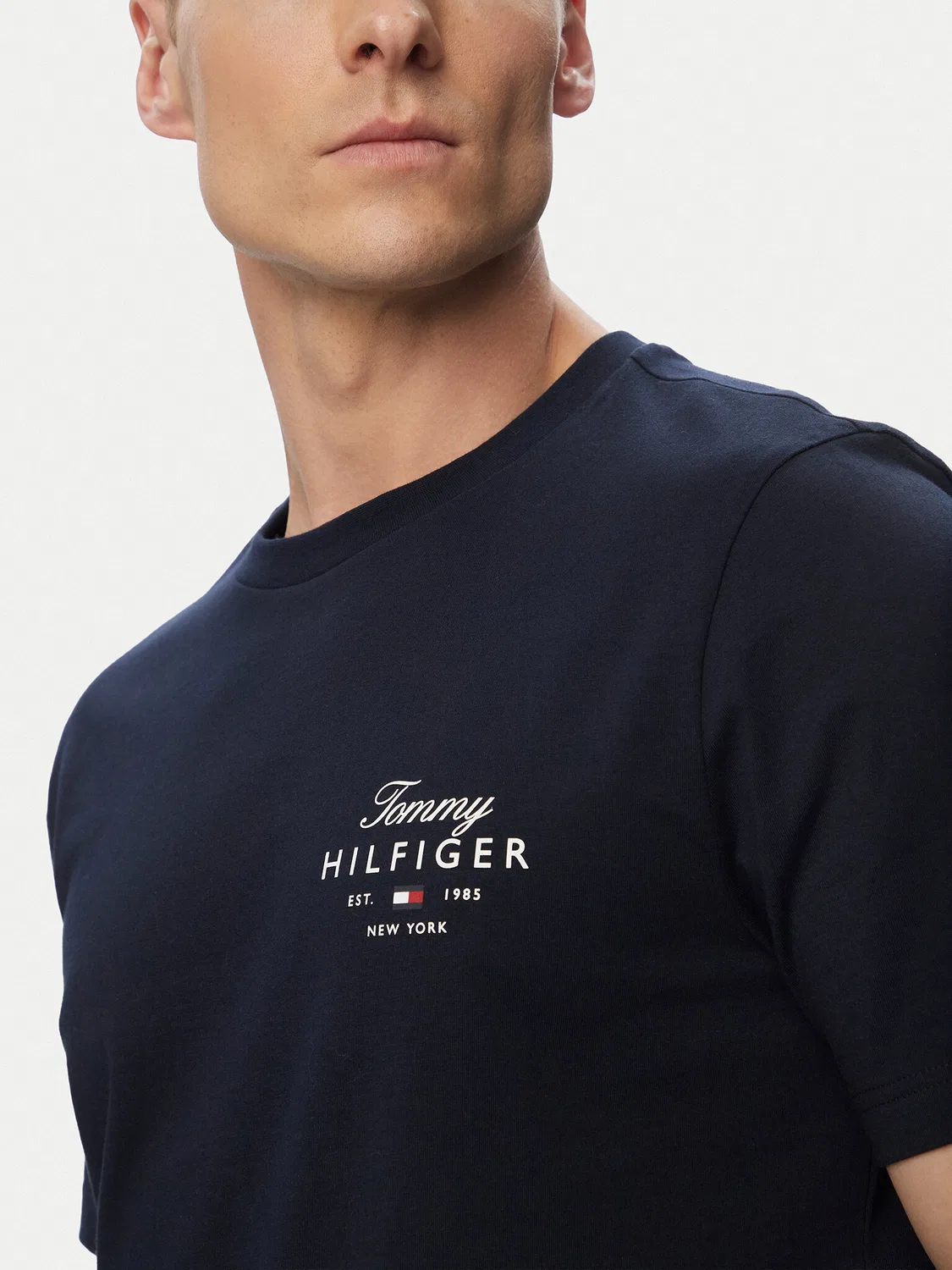 Мужская футболка стандартного кроя Tommy Hilfiger, темно-синий — фото 4