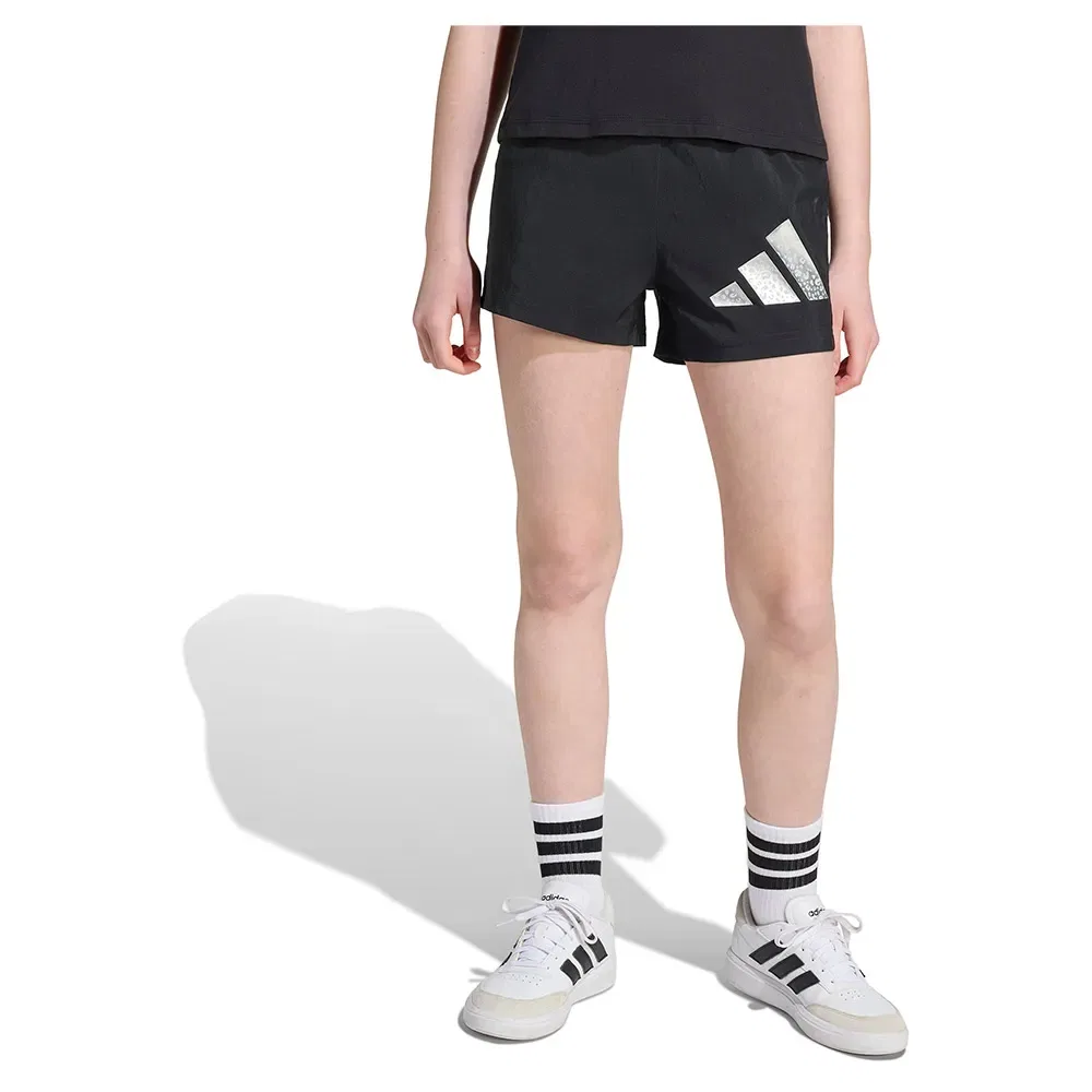 Шорты спортивные с принтом Glam Print Adidas, черный