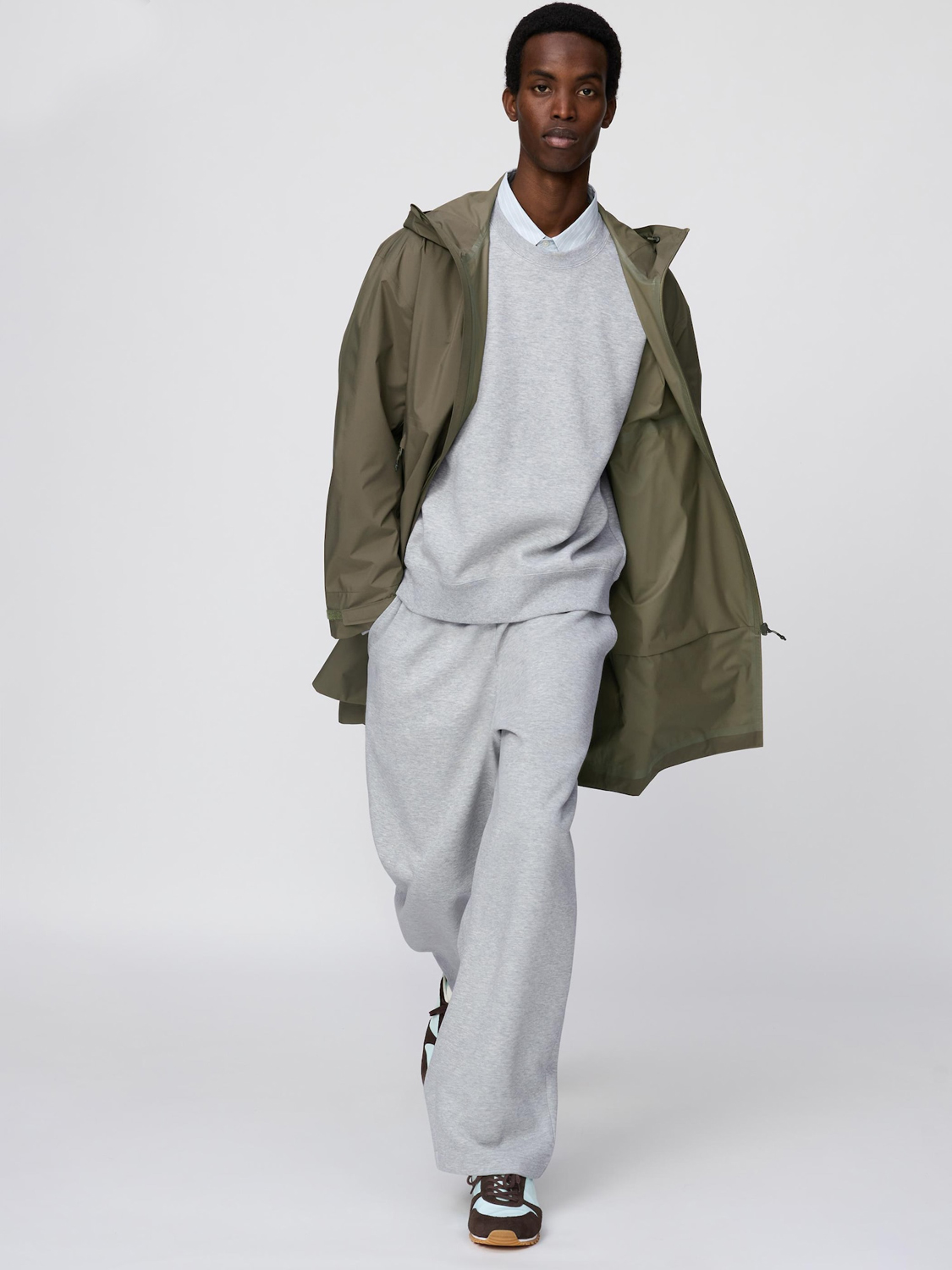 Спортивные брюки Uniqlo Wide, 03 серый — фото 2