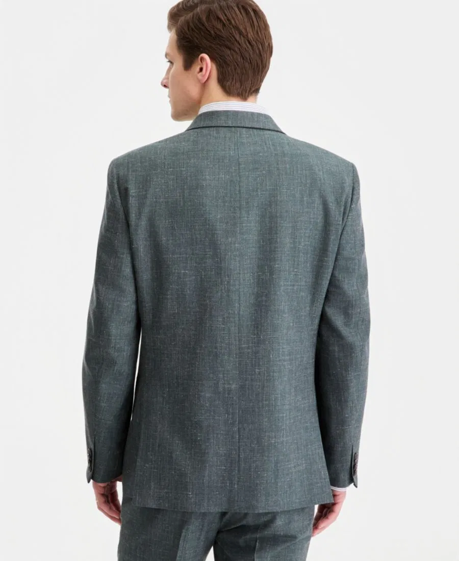 Пиджак от костюма Modern Fit Wool Silk Linen Tommy Hilfiger, Green — фото 3