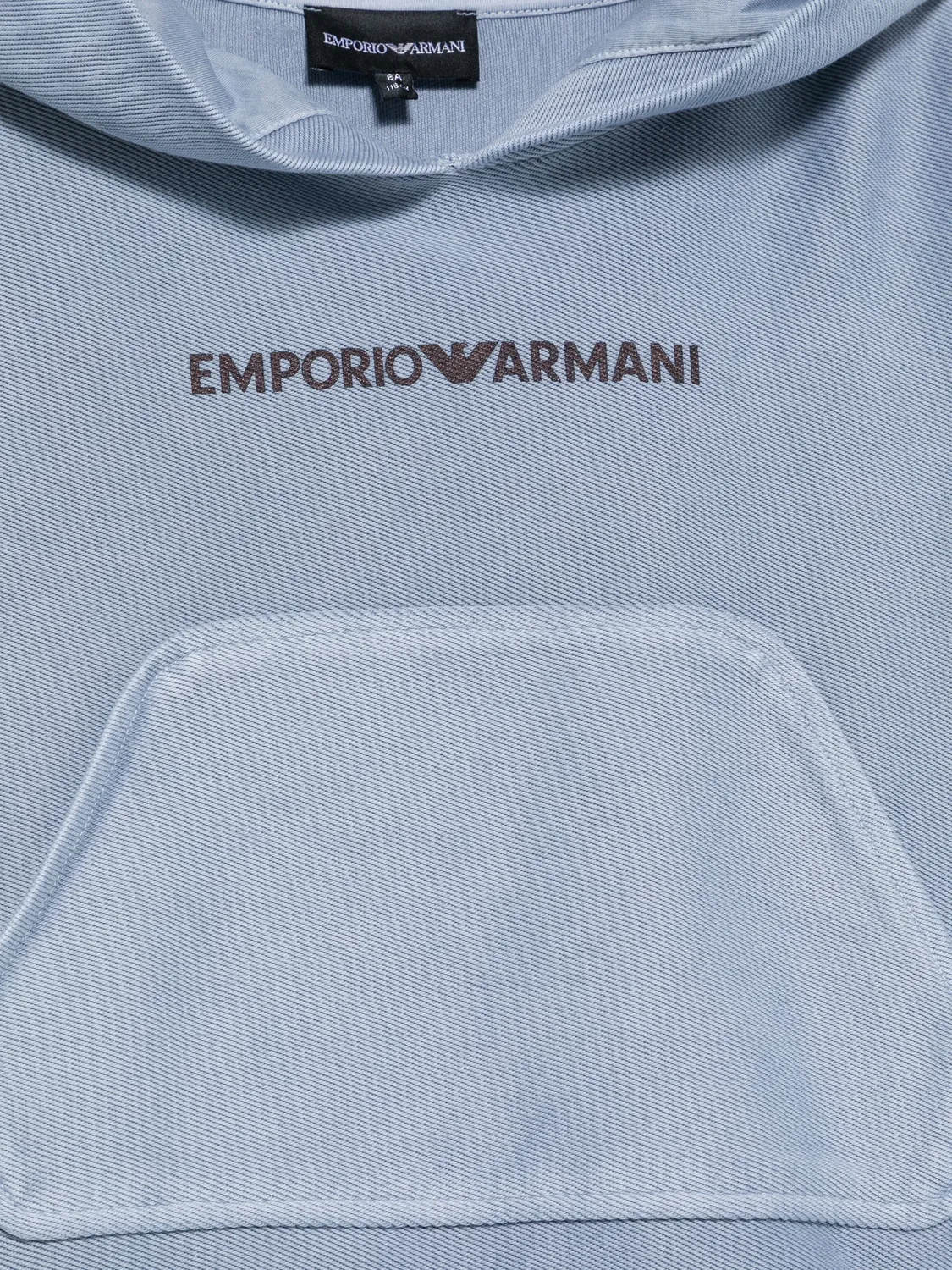 Emporio Armani Худи с логотипом и карманом-кенгуру, синий — фото 2