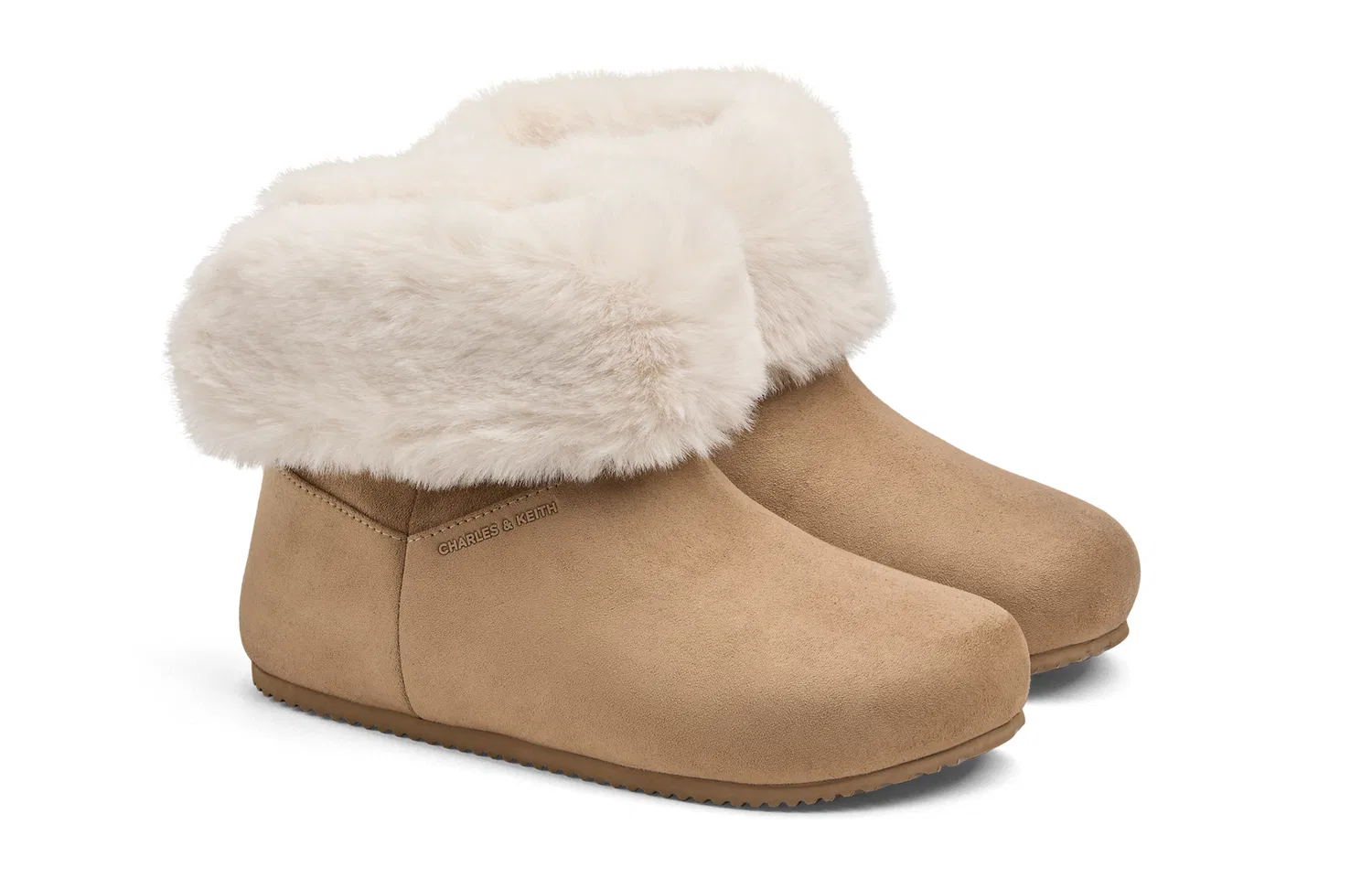 Детские ботинки на меху Small Ck Fabric Thermal, CHARLES&KEITH, Sand — фото 4
