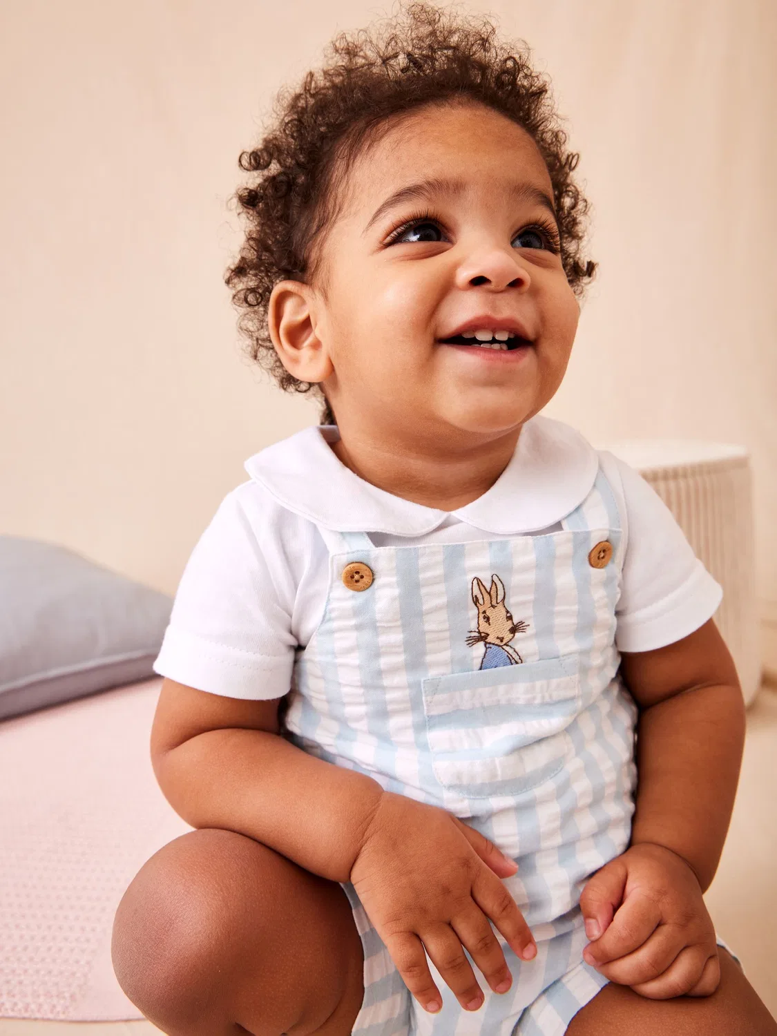 Комбинезон с боди и шапкой Peter Rabbit Jojo Maman Bébé, синий