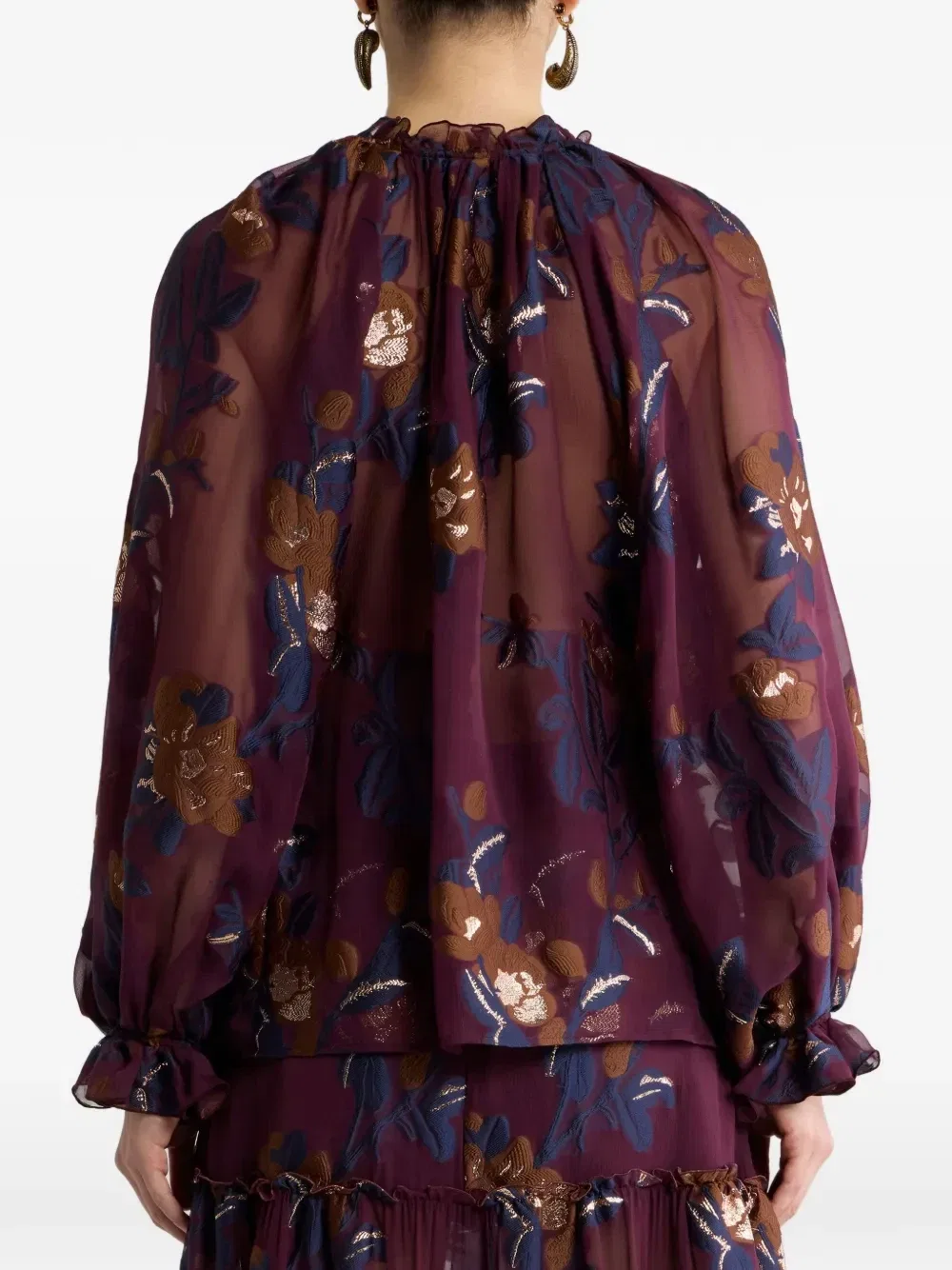 Рубашка свобожного кроя Etro, красный — фото 4
