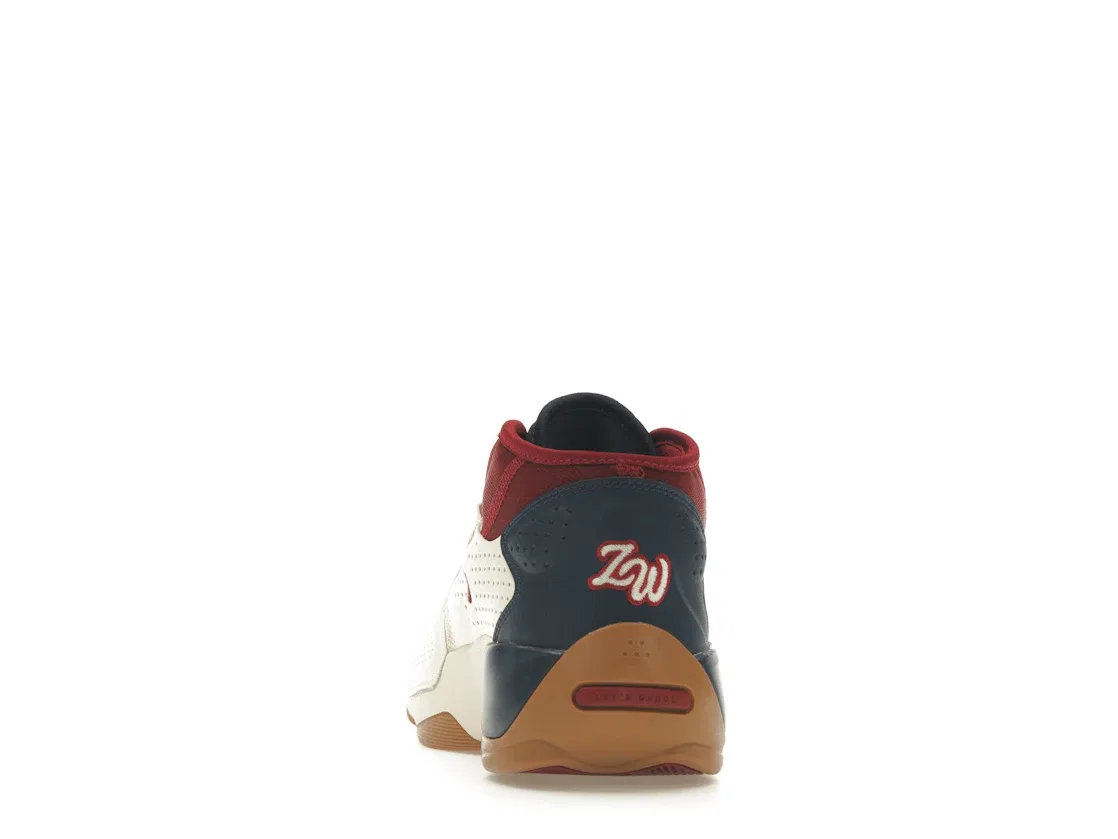 Детские кроссовки для баскетбола Jordan Zion 2 Jordan, Coconut Milk/Pomegranate-Midnight Navy — фото 4