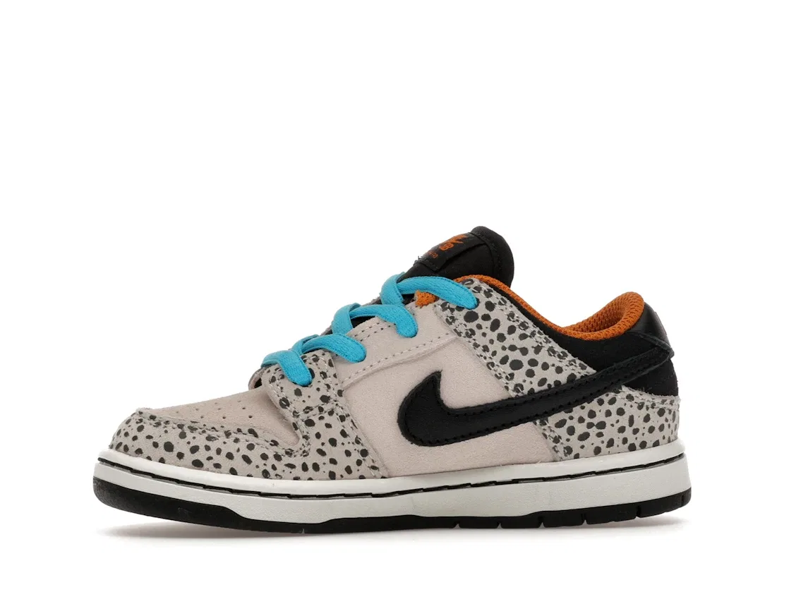 Детские кроссовки для мальчиков и девочек с принтом Nike SB Dunk Low Electric Pack Olympic Safari Nike, Phantom/Black/Monarch/Summit White/Chlorine Blue — фото 3