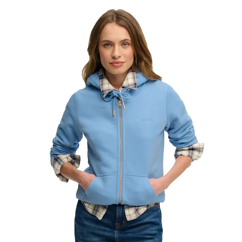 Худи на молнии Superdry Essential Logo, синий