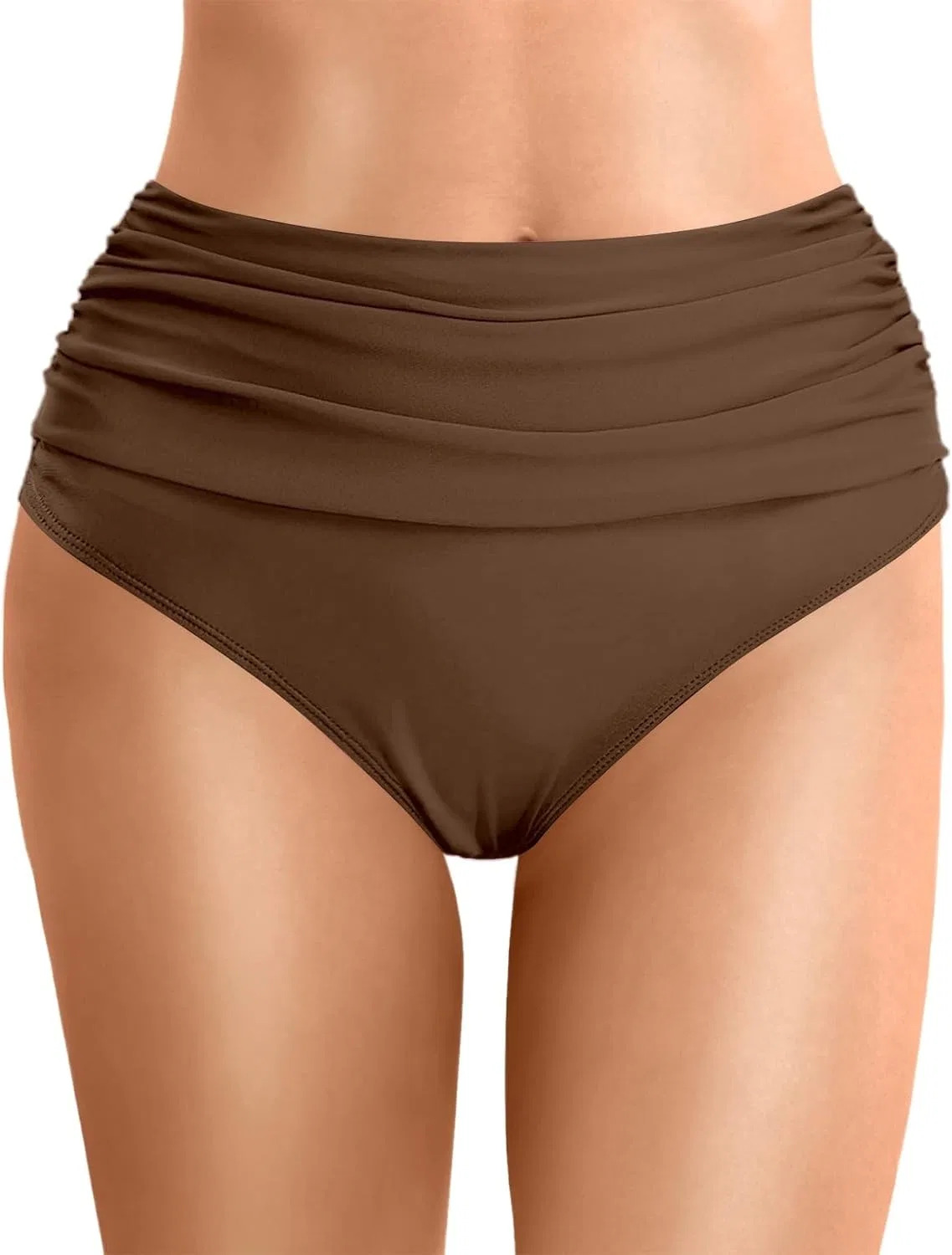 Женские бикини-шорты с высокой талией утягивающие Soft, Brown