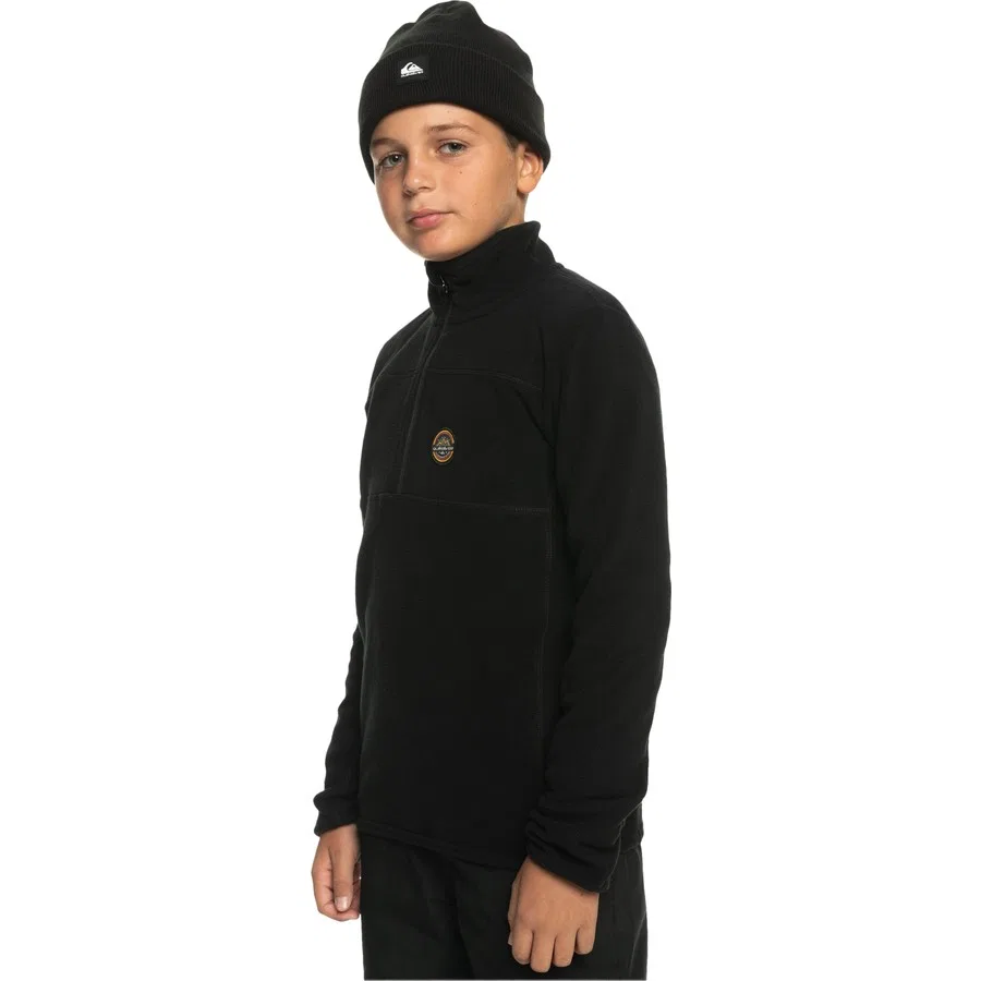 Детский флисовый свитшот AKER HZ YOUTH FLEECE Quiksilver, Черный — фото 2