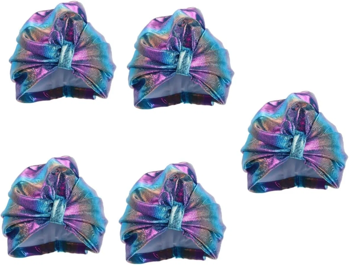 Шапочка для плавания Minkissy, 5 шт, нейлон, Sky Blue