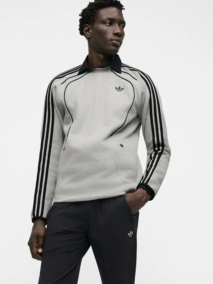 Толстовка ADIDAS ORIGINALS светло-серого цвета — фото 4