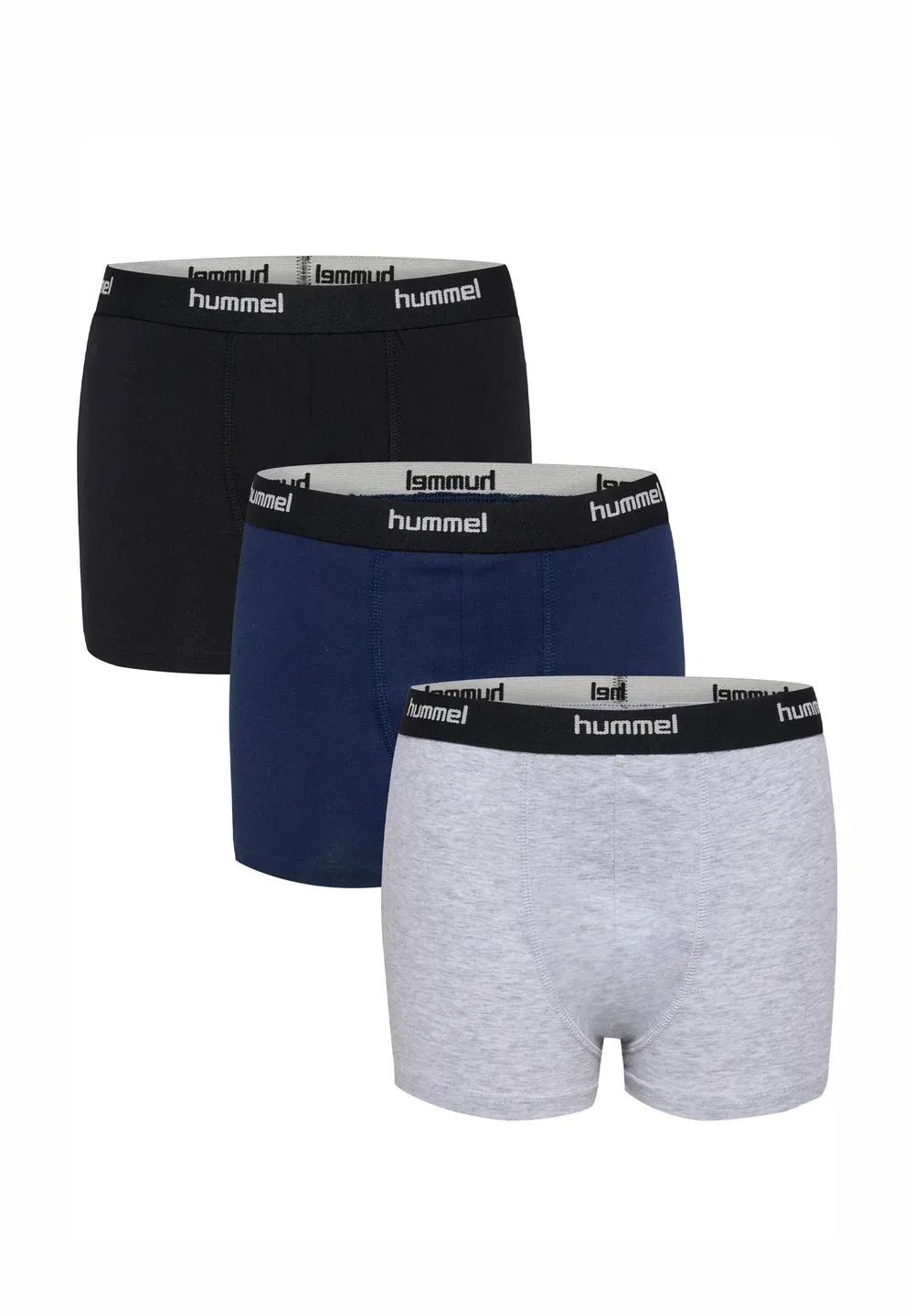 Hmljr nalle boxers 3 pack - boxer briefs Hummel, Grey Melange Dress Blues Black