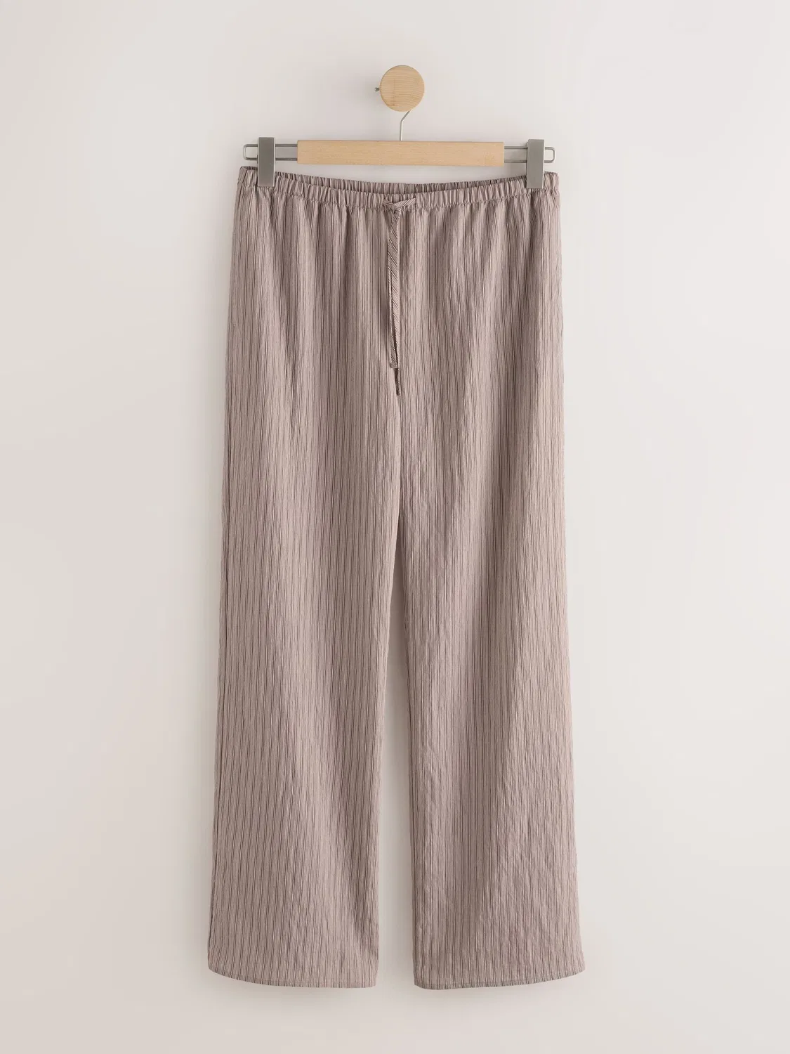 Брюки свободного кроя с широкими штанинами, модель Mocha Brown Stripe, бренд Next, цвет Mocha Brown Stripe — фото 4