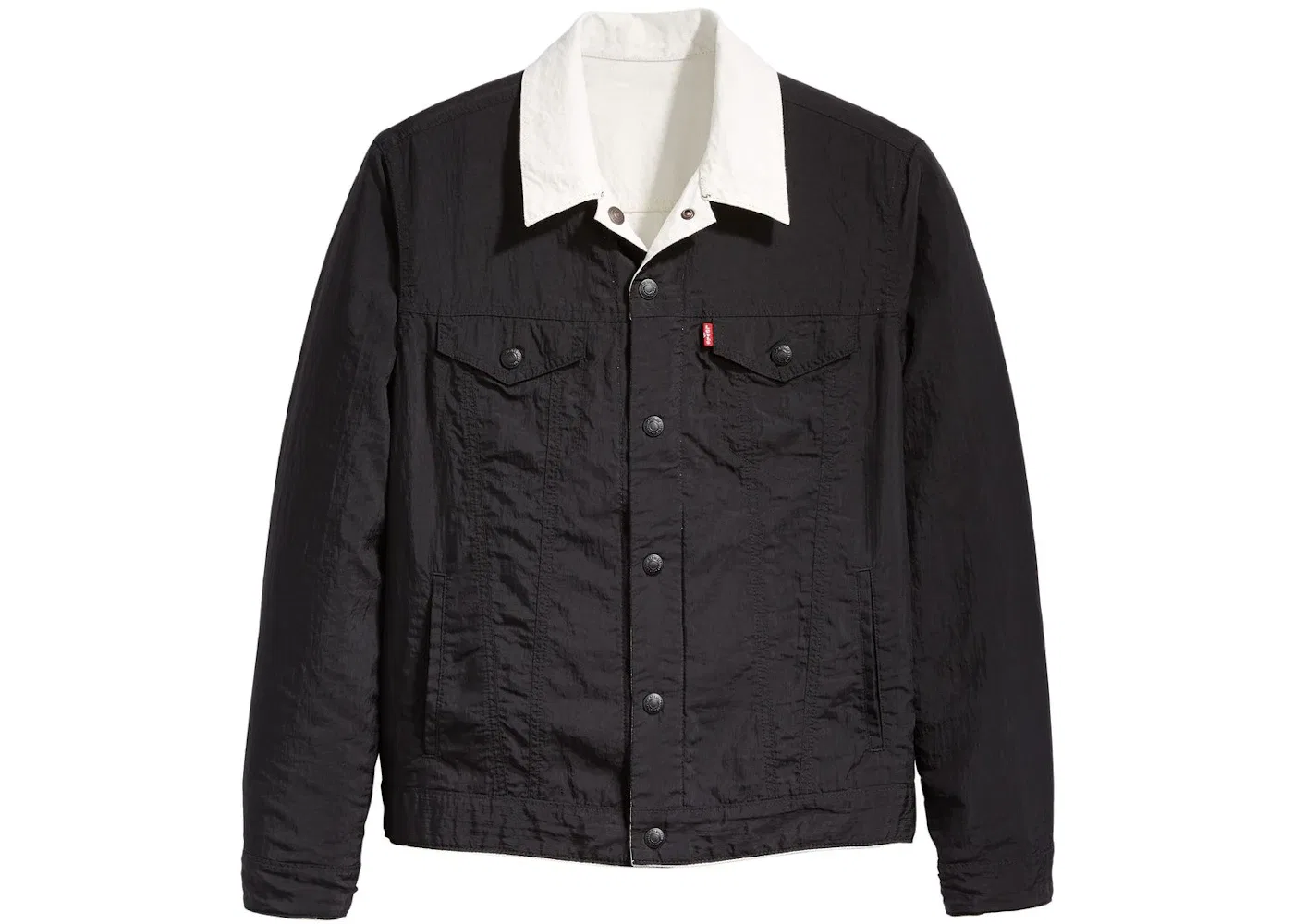 Мужская куртка-джинсовка двусторонняя Jordan x Levis Reversible Trucker Jacket, White/Black — фото 3
