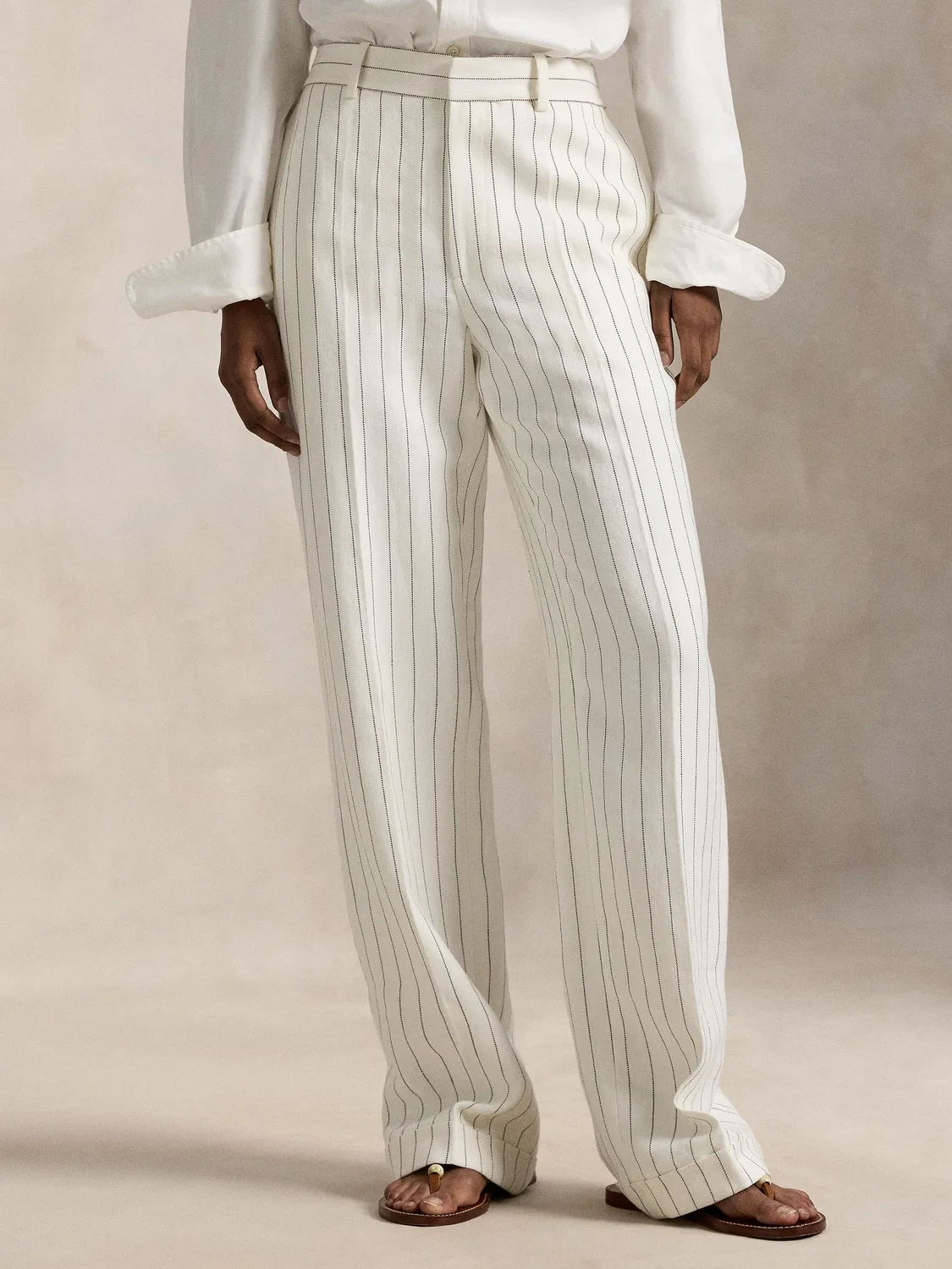 Белые прямые брюки Polo Ralph Lauren