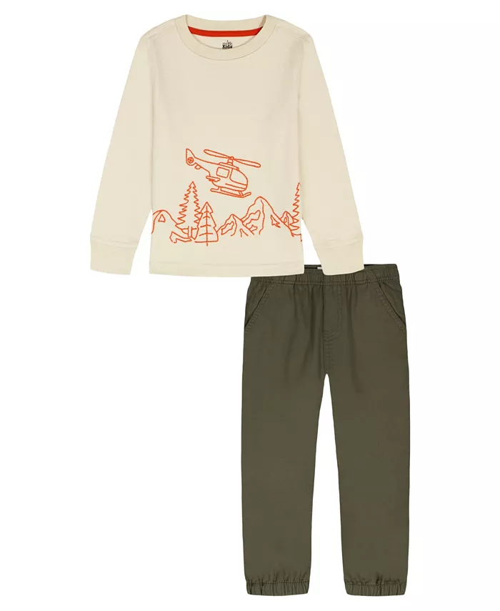 

Мальчики 2T-7 футболка с принтом и джоггеры комплект из 2 предметов Kids Headquarters, мультиколор