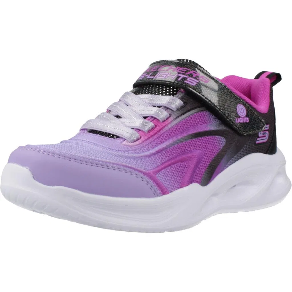 Детские кроссовки для девочек с LED-подсветкой Sola Glow Skechers, Цвет Violett