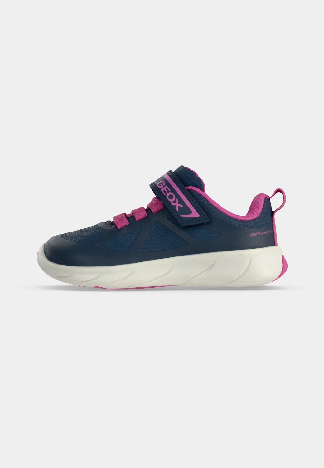 Девушка, занимающаяся бегом - кроссовки Geox, Navy/Fuchsia — фото 2