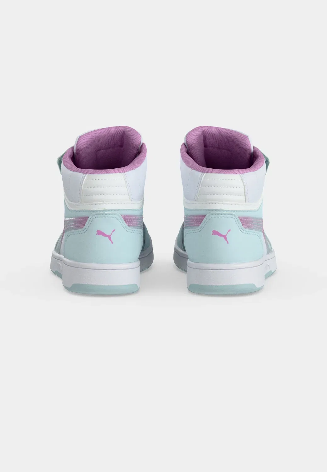 Rebound slam mid faded glow унисекс - высокие кроссовки Puma, Aqua Glow/Mauve Glow/White — фото 4