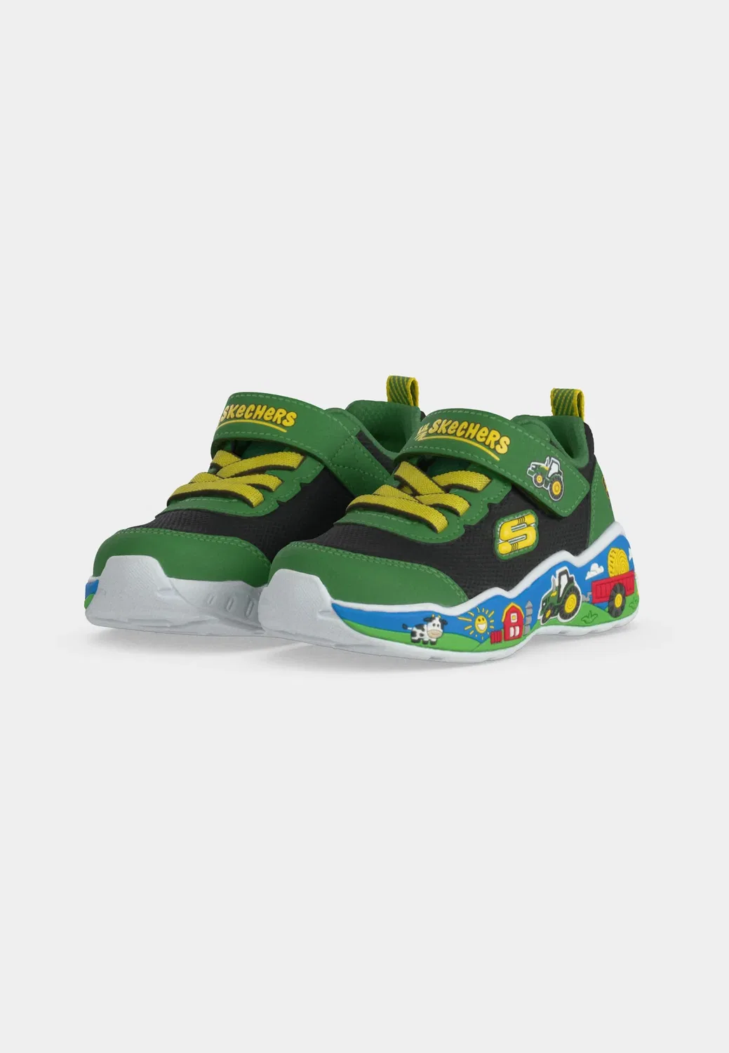 Игровая сцена - кроссовки Skechers, Green/Black/Multi-Coloured — фото 3