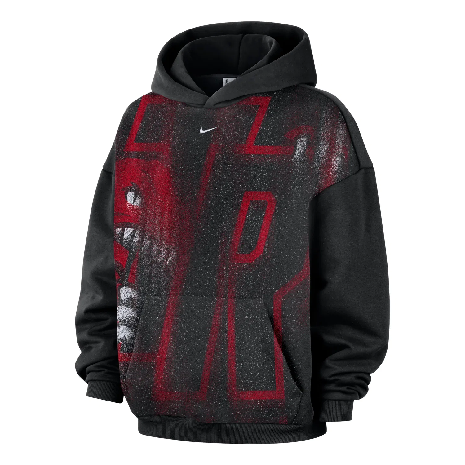 Мужское худи для баскетбола Toronto Raptors Standard Issue Therma-FIT Fleece Hoodie 'Black White' Nike, Black/White