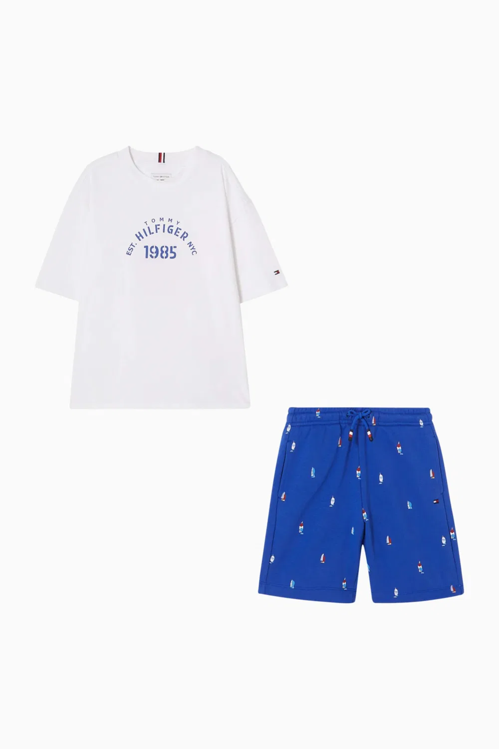 Комплект футболки и шорт Tommy Hilfiger, белый — фото 2