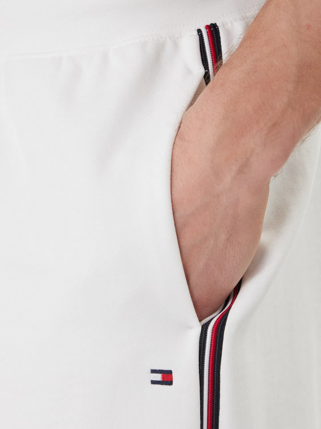 Мужские спортивные шорты стандартного кроя Global Stripe Tommy Hilfiger, белый — фото 4