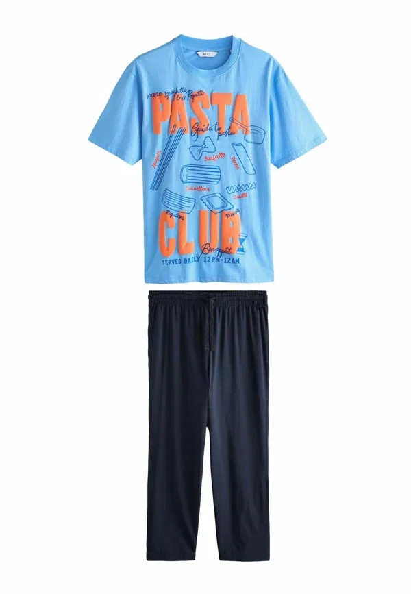 Пижамный комплект из хлопка, Graphic short sleeve set, Next, синий