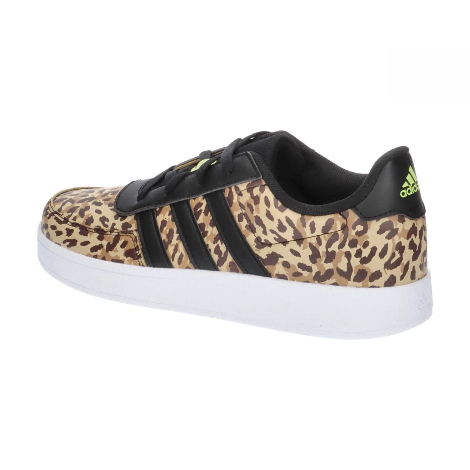Детские кроссовки для мальчиков с закрытым носком Breaknet 2.0 Adidas, Core Black Pattern Pulse Lime — фото 3