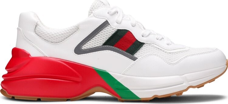 

Кроссовки Gucci Rhyton White Red Green Reflective, белый