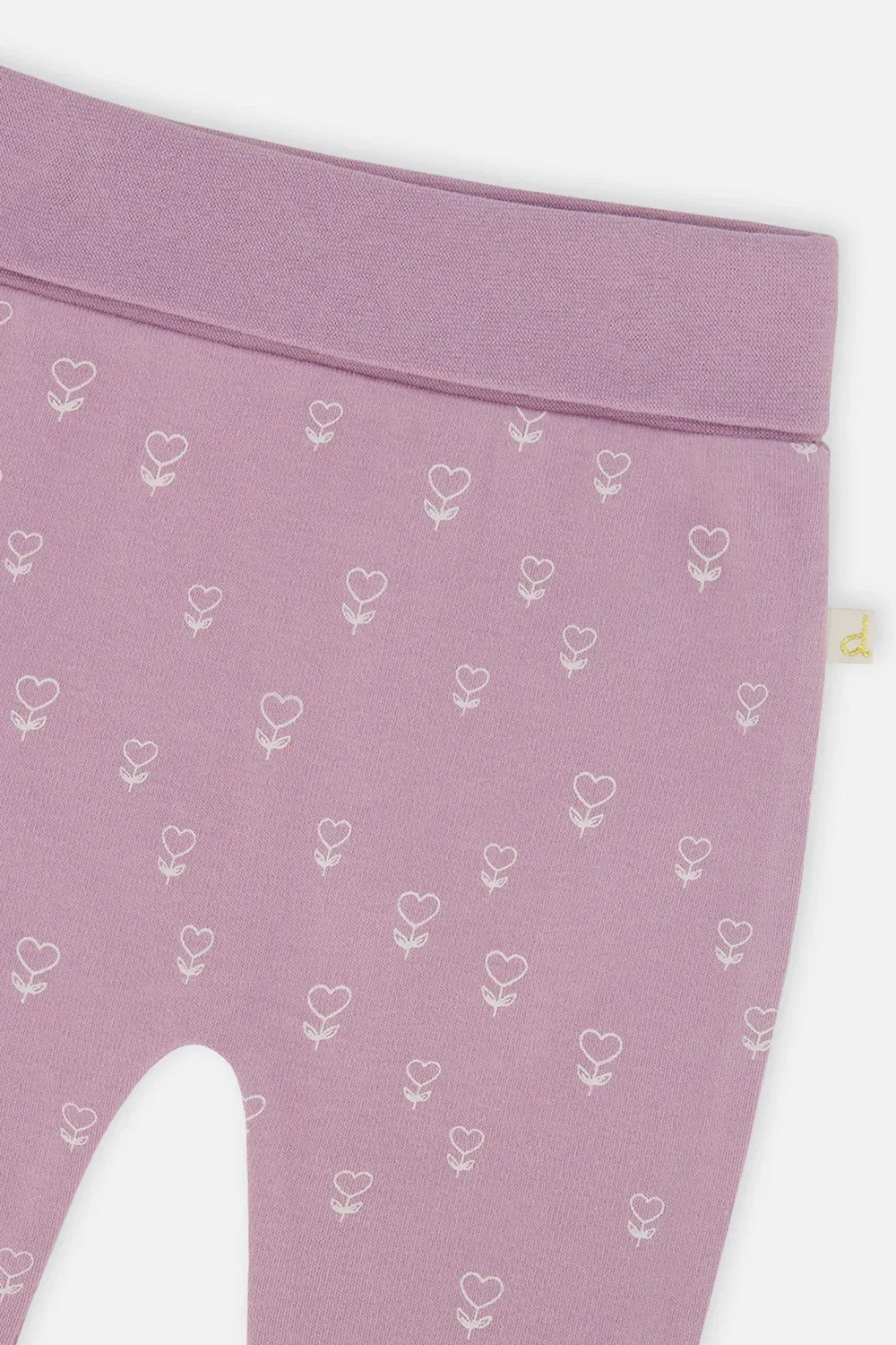 Детские штаны из органического хлопка с завышенной посадкой Deux par Deux, Purple Floral Print — фото 4
