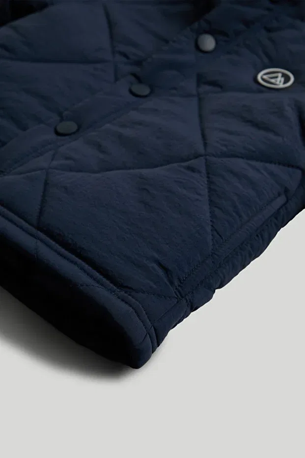 Детское пальто для девочек с капюшоном Mothercare, Navy Blue — фото 3