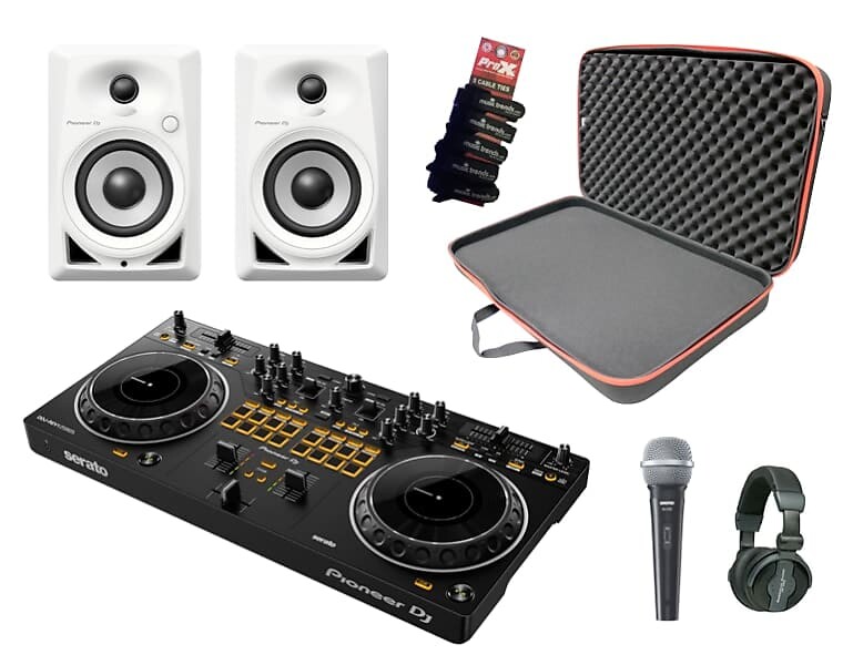 

Комплект Pioneer DJ DDJ-REV1 Ultimate Scratch Starter Combo K-REV1-DM40W-SV100-HP550-DJ