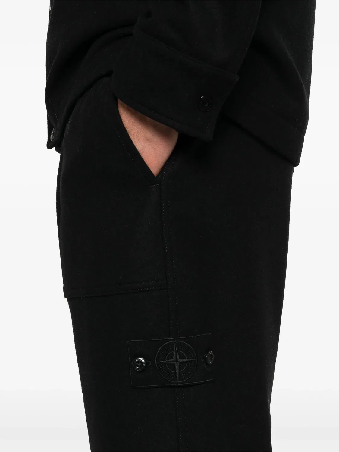 Трековые брюки с компасом Stone Island, черный — фото 2
