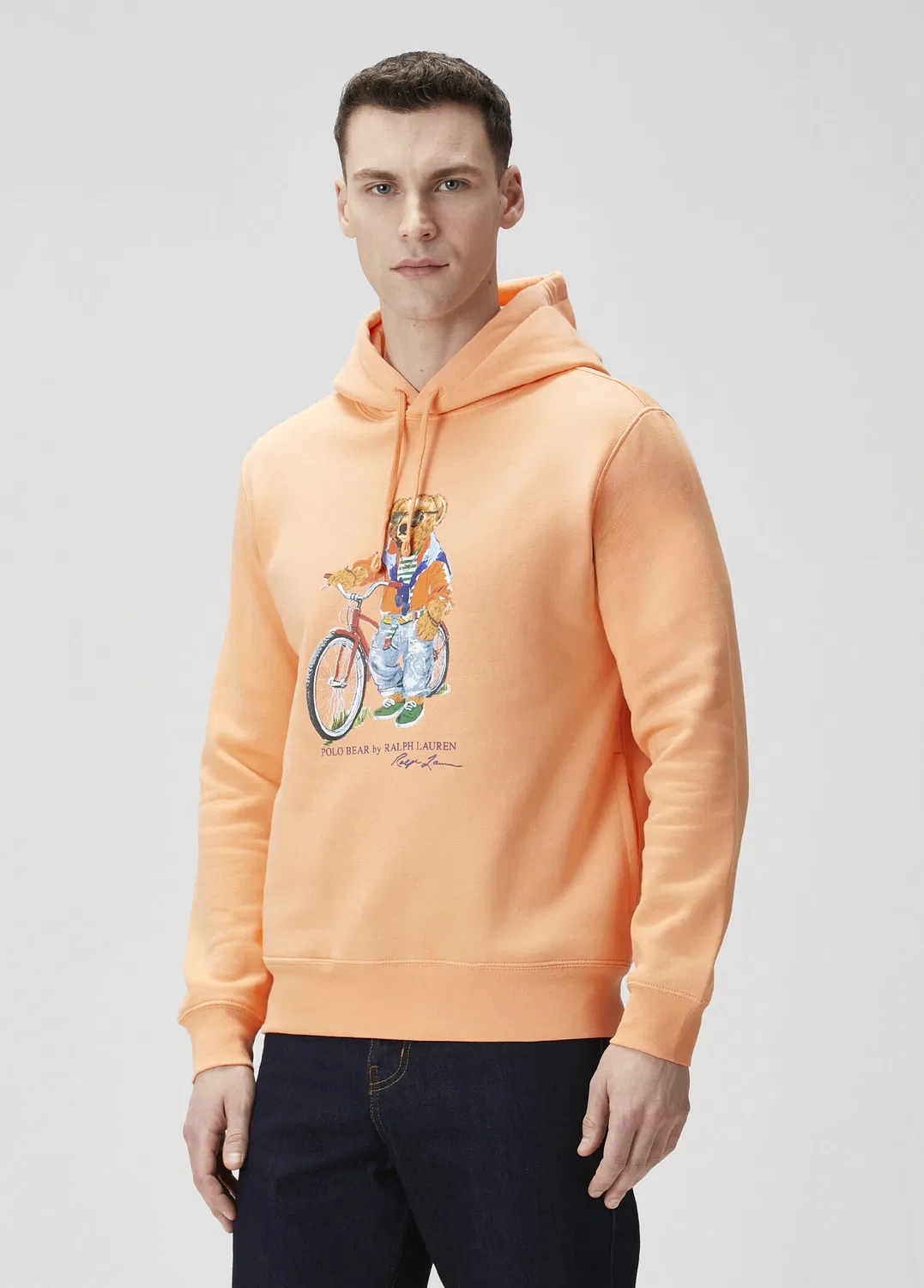 Худи Polo Ralph Lauren с логотипом, оранжевый — фото 3