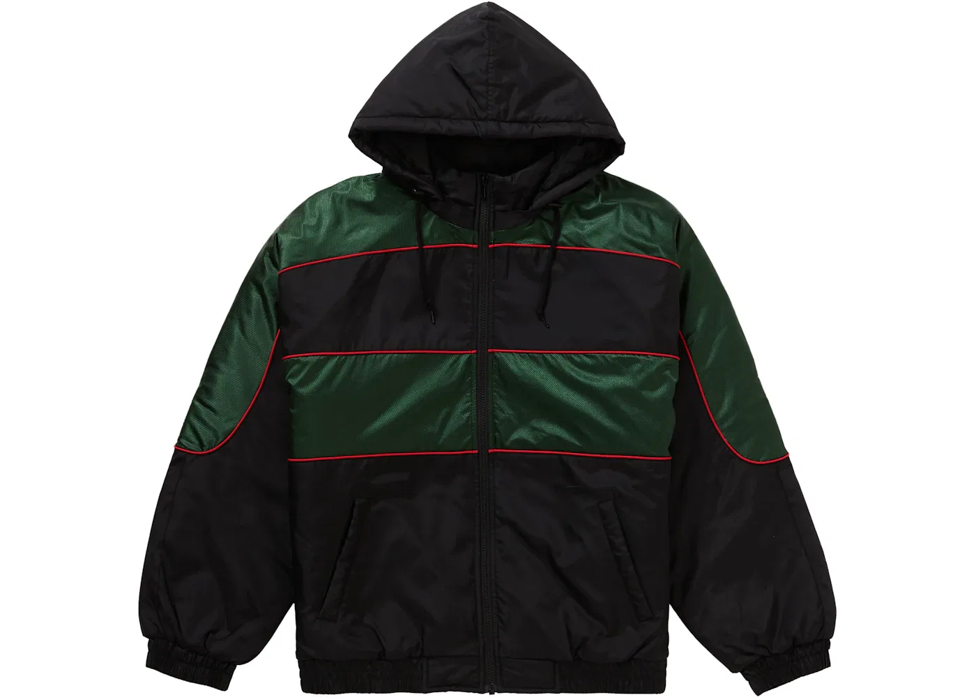 Мужская куртка-пуховик с принтом Supreme Puffy Jacket, Black
