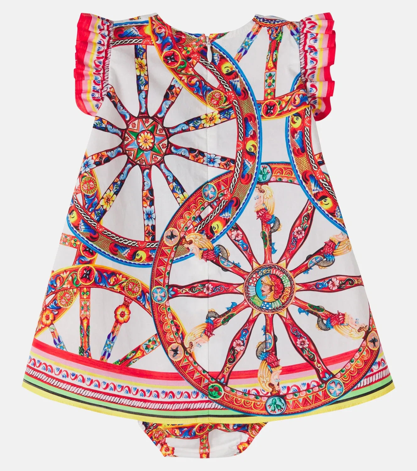 Комплект из платья и трусиков из хлопкового джерси Carretto Dolce&Gabbana Kids, белый — фото 3