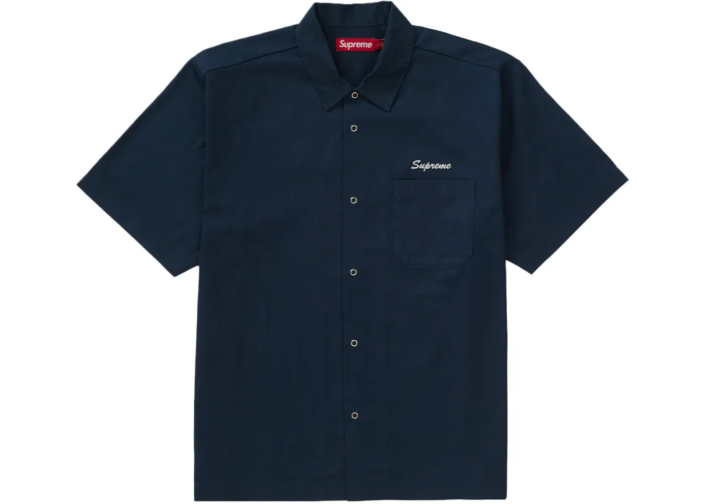 Мужская рубашка с коротким рукавом с принтом Teardrop Supreme, Light Navy