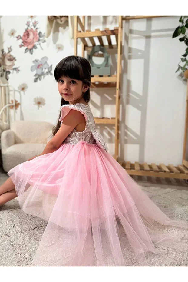 Детское платье для девочек с пайетками Penu Baby Kids, Pink