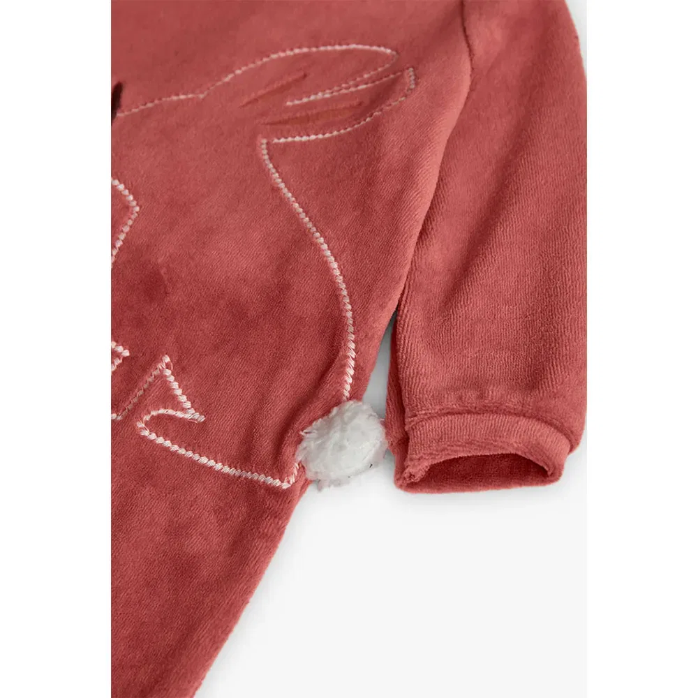 Boboli Velour Long Sleeve детский комбинезон, розовый — фото 4