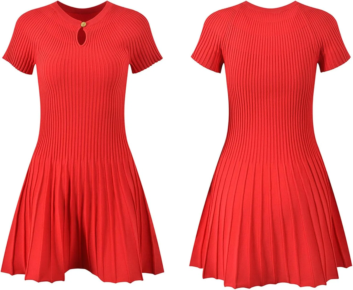 Женское облегающее платье V-образным вырезом Red Bodycon, White — фото 3