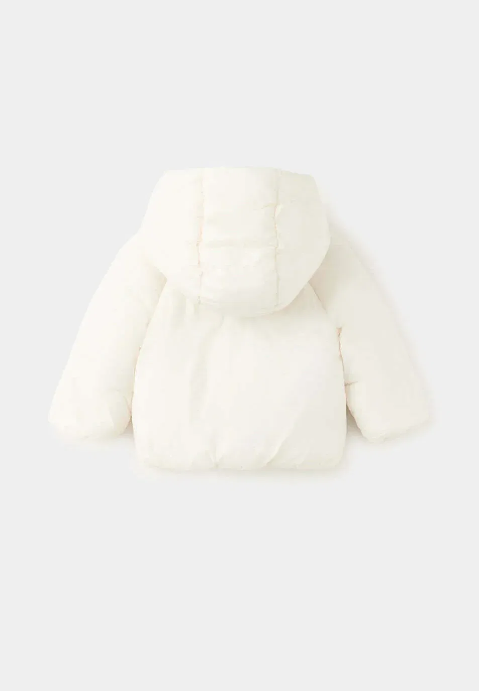 Детская зимняя куртка Mango Kids, Off White — фото 2