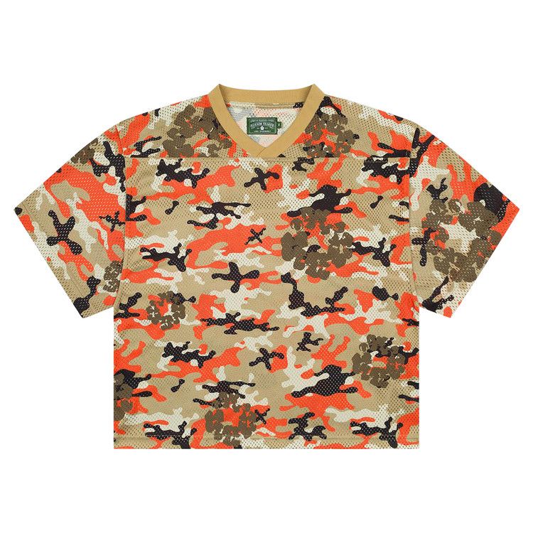 

Топ Denim Tears Camo Cotton Wreath Mesh Football Top, Brown